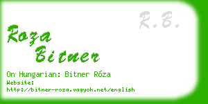 roza bitner business card
